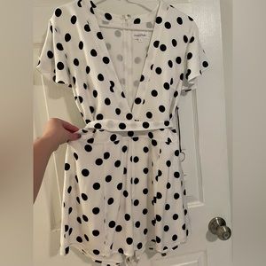 Polka dot romper from Revolve